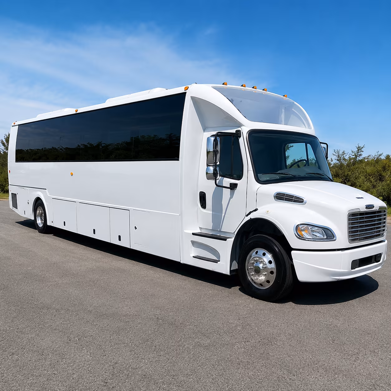 bridal party buses for getting ready and arriving in style