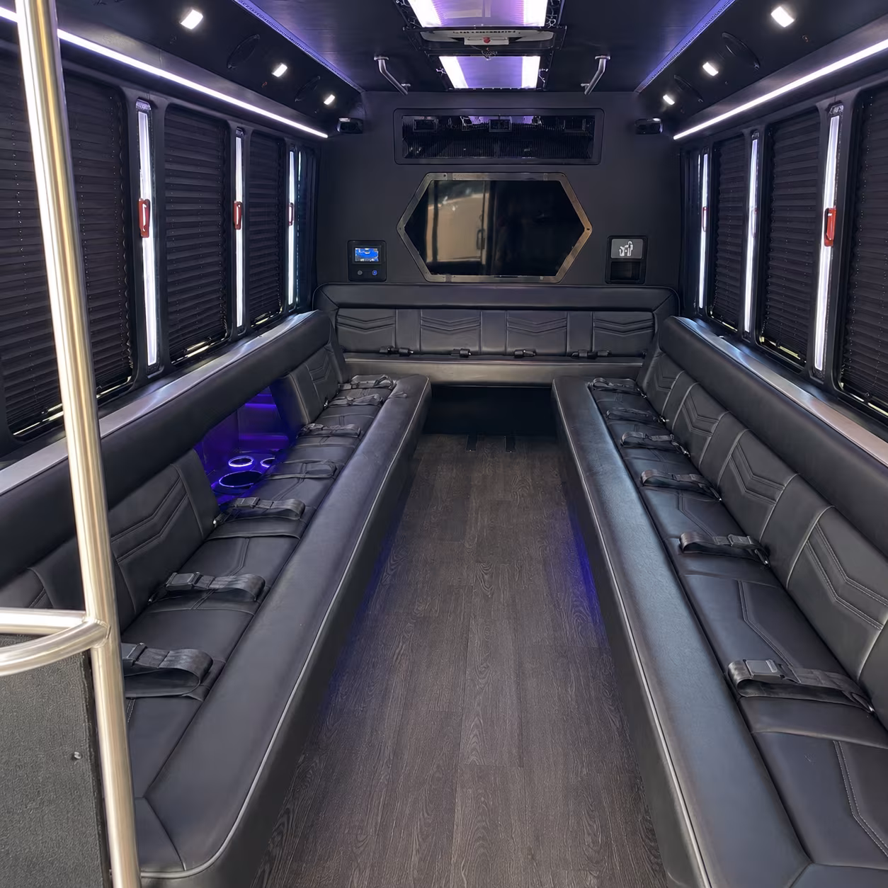 lynchburg 18 passenger party bus interior