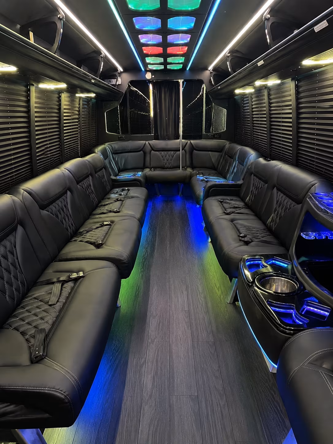 lynchburg 20 passenger party bus interior