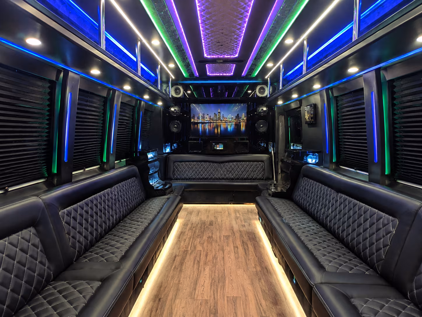 lynchburg 25 passenger party bus interior