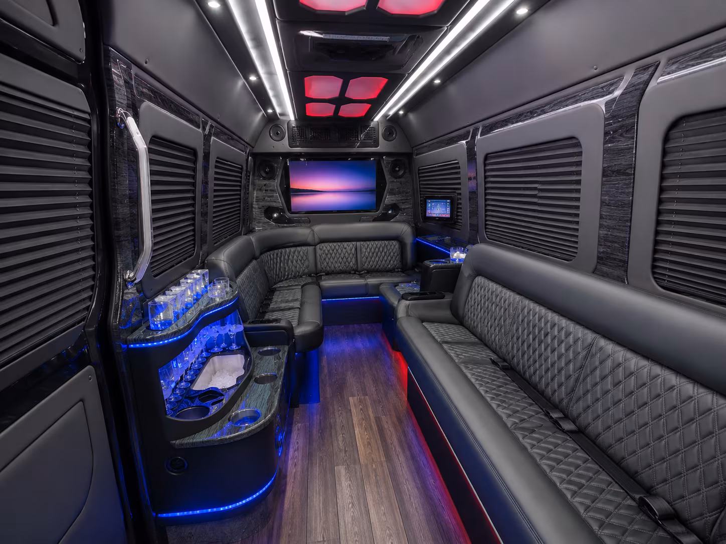 lynchburg 30 passenger party bus inside