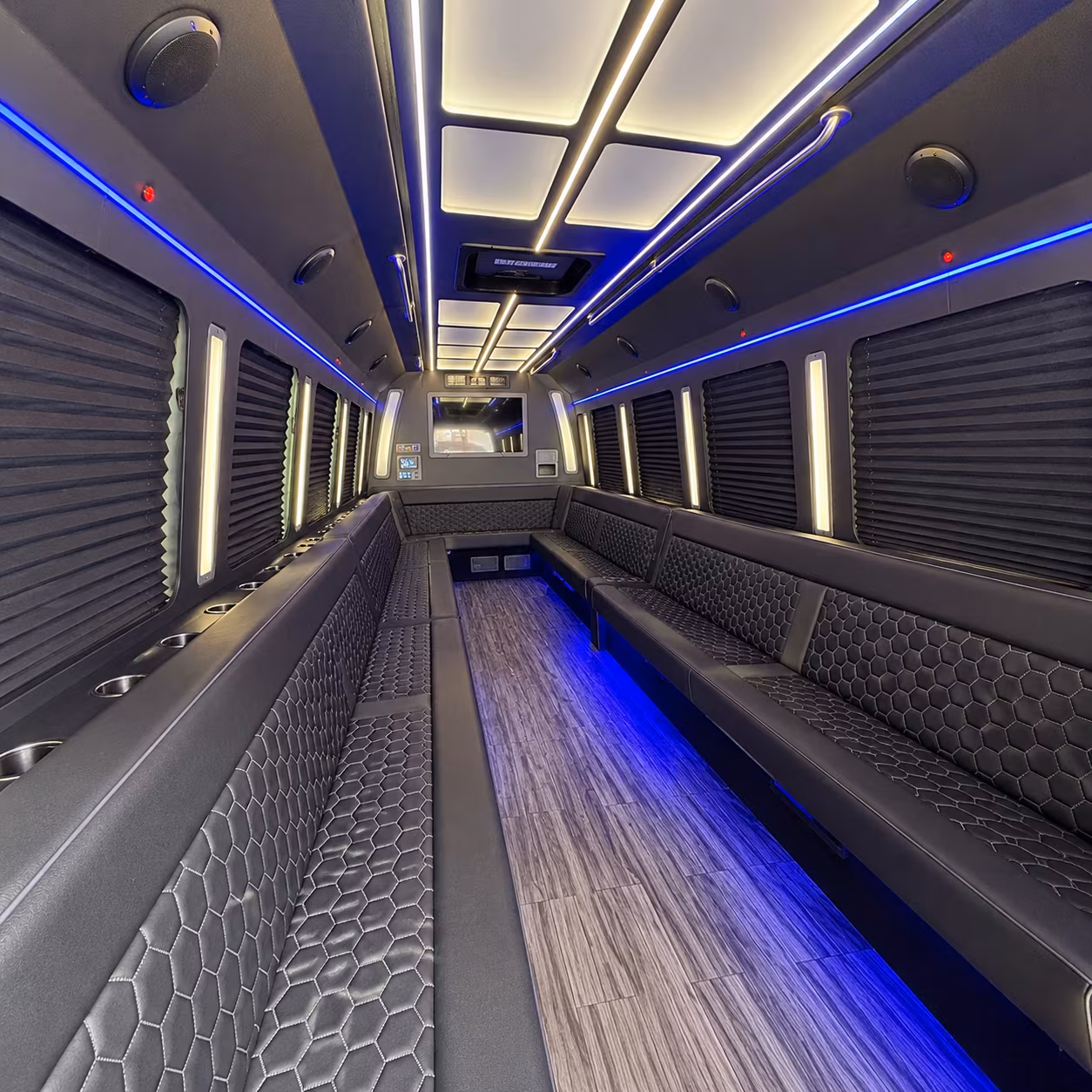 lynchburg 30 passenger party bus interior