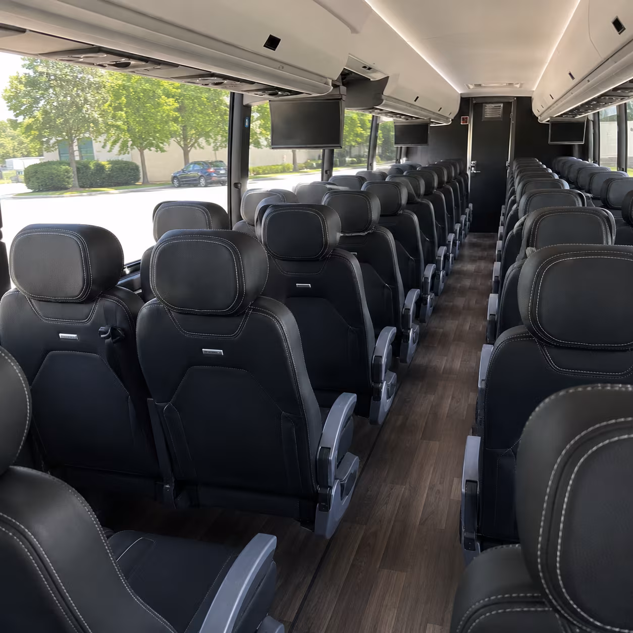 lynchburg 56 passenger charter bus inside