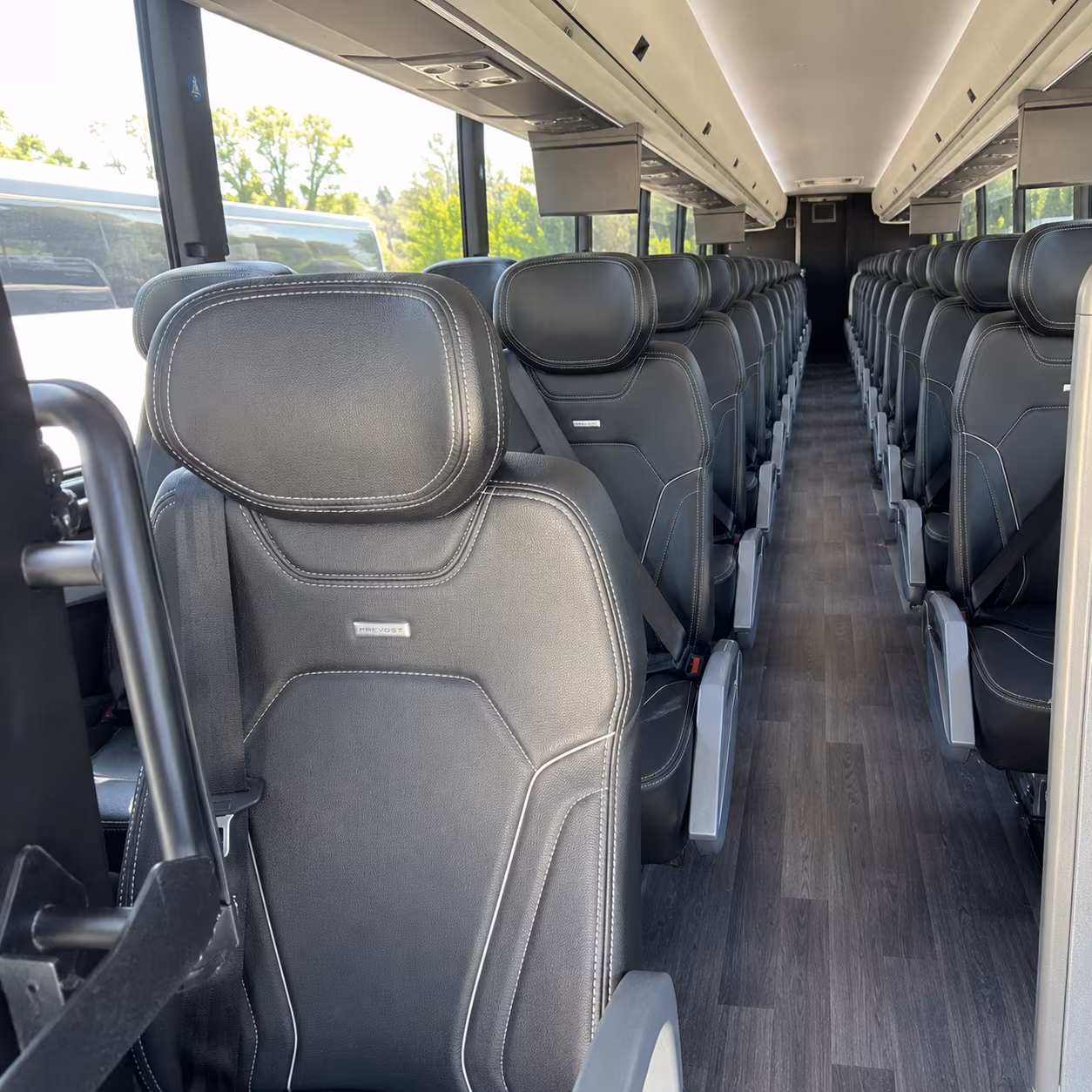 lynchburg 56 passenger charter bus interior